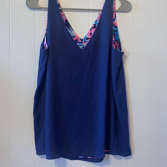 Lilly Pulitzer Florin Reversible Tank Top Garden Getaway - Picture 4 of 4